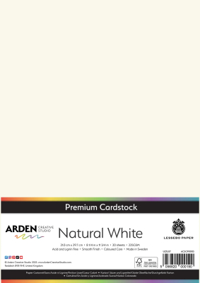 Premium Cardstock A4, Natural White - ARDEN Creative Studio