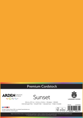 Premium Cardstock A4, Sunset - ARDEN Creative Studio