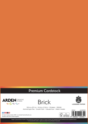 Premium Cardstock A4, Brick - ARDEN Creative Studio