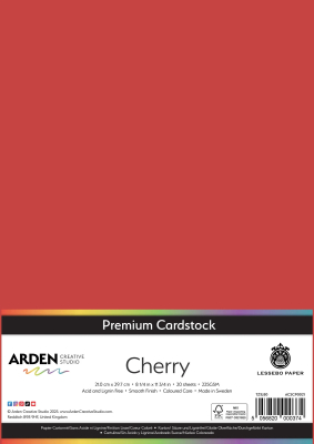 Premium Cardstock A4, Cherry - ARDEN Creative Studio