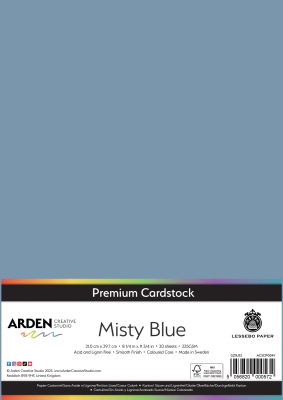 Premium Cardstock A4, Misty Blue - ARDEN Creative Studio