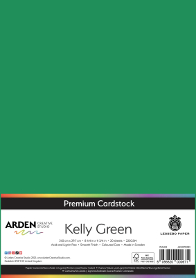 Premium Cardstock A4, Kelly Green - ARDEN Creative Studio