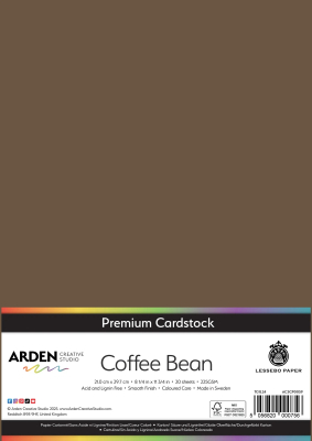 Premium Cardstock A4, Coffee Bean - ARDEN Creative Studio