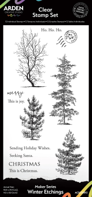 Winter Etchings, Clearstamp - Arden Creative Studio