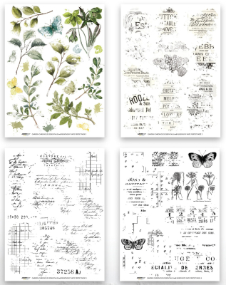 Preview: Garden Chronicles Essentials, Rub-On Transfer Set - Arden Creative Studio