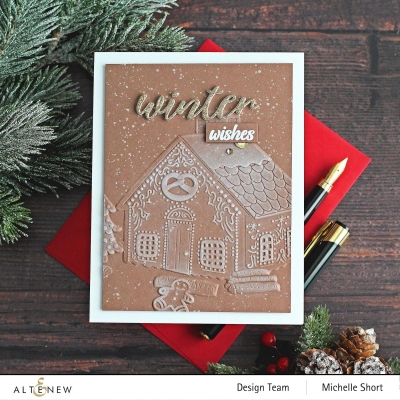 Gingerbread House 3D, Embossing Folder - Altenew