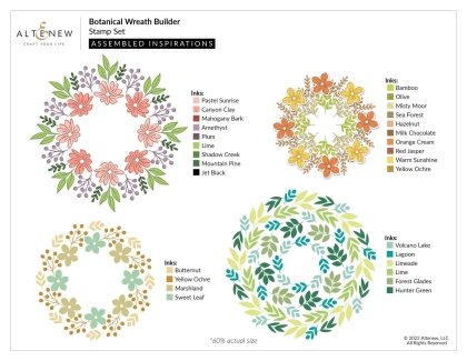 Botanical Wreath Builder, Stempel - Altenew