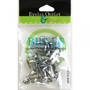 Brads Silver 8mm  - Eyelet Outlet
