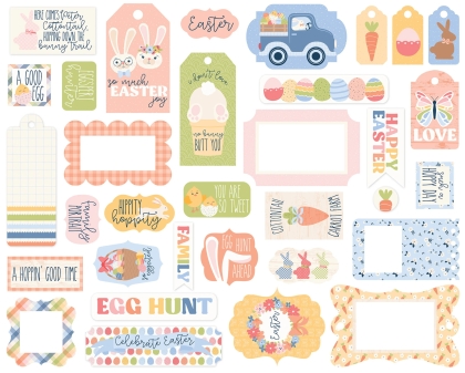 Bunnies and Baskets, Frames & Tags - Echo Park