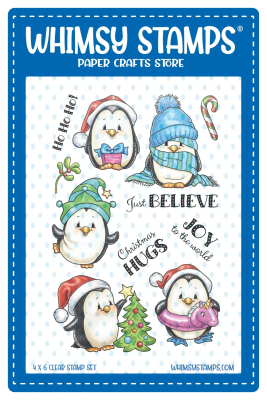 Penguin Winter Holiday, Clearstamps - Whimsy Stamps