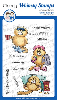 Cat Do Mornings, Clearstamps - Whimsy Stamps