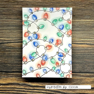 Preview: Christmas Lights, Clearstamp - Vaessen Creative