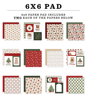 Have a Beary Christmas 6x6 Paperpad - Carta Bella