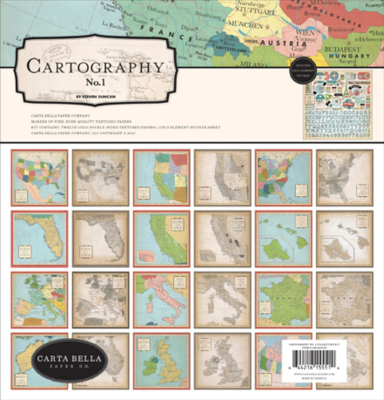 Cartography #1 12x12 Collection Kit - Carta Bella