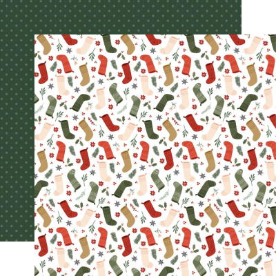 Christmas Village - Joyful Stockings, Designpapier - Carta Bella