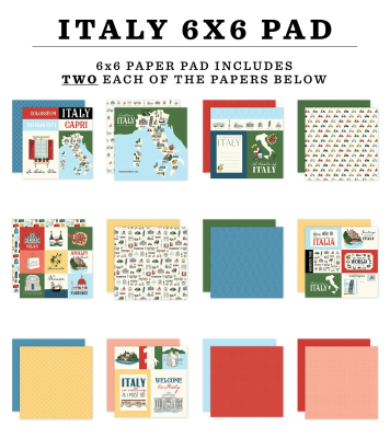 Italy, 6x6 Paperpad - Carta Bella