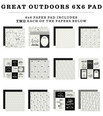 Preview: Great Outdoors 6x6 Paperpad - Carta Bella
