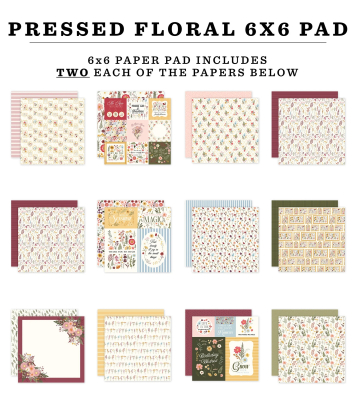 Pressed Floral 6x6 Paperpad - Carta Bella