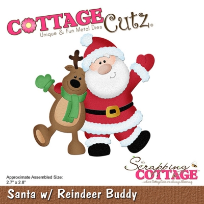 Santa with Redindeer Buddy, Stanze - CottageCutz
