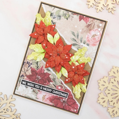 Preview: Poinsettia Season, 3D Prägefolder & Stanze - Crafter's Companion