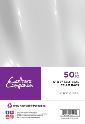 Self Seal Cello Bags, 5"x7" - Crafter's Companion