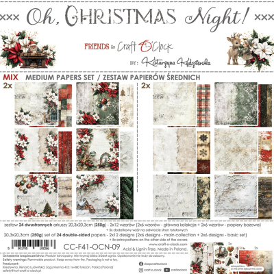 Oh, Christmas Night!, 8x8 Medium Paperpad - Craft O'Clock