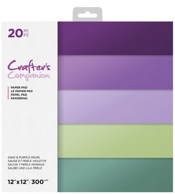 Sage & Purple Pearl 12x12 Paperpad - Crafter's Companion