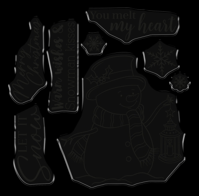 Snowman Kisses, Clearstamp - Crafter's Companion
