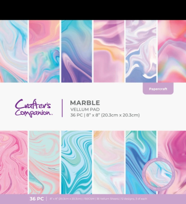 Marble 8x8 Vellum Sheets - Crafter's Companion