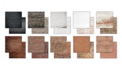 Brick Textures, Earth 6x6 Paper Pad - Craft Consortium