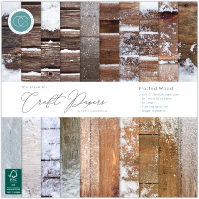 Frosted Wood, 12x12 Paper Pad - Craft Consortium