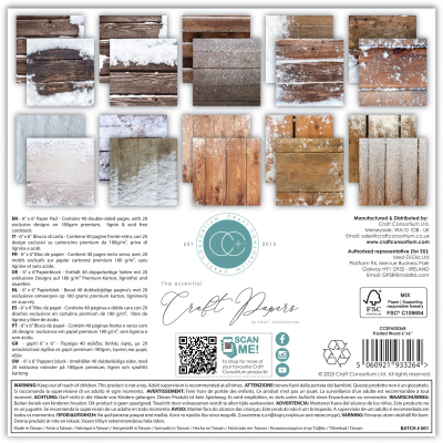 Frosted Wood 6x6 Paper Pad - Craft Consortium