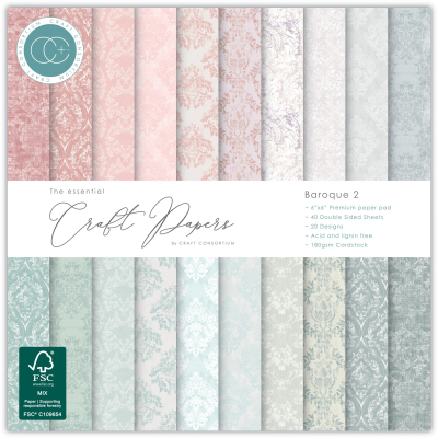 Baroque #2, 6x6 Paper Pad - Craft Consortium