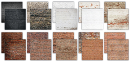 Preview: Brick Textures #2, 6x6 Paper Pad - Craft Consortium