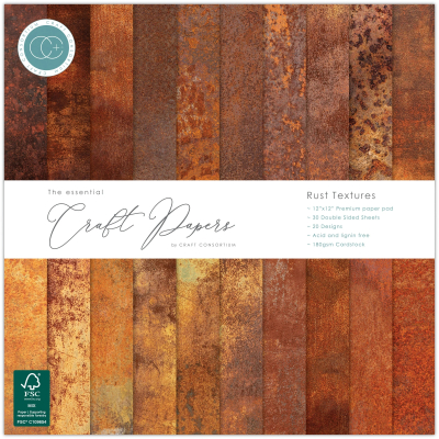 Rust Textures 12x12 Paper Pad - Craft Consortium