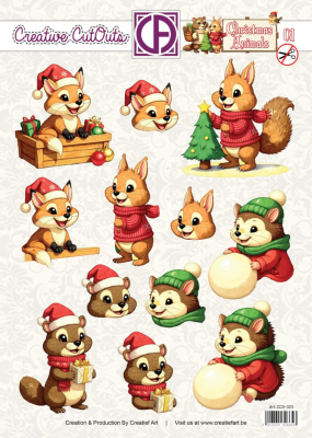 Christmas Animals #01, Creative CutOuts - Creatief Art