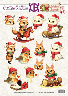Christmas Animals #02, Creative CutOuts - Creatief Art