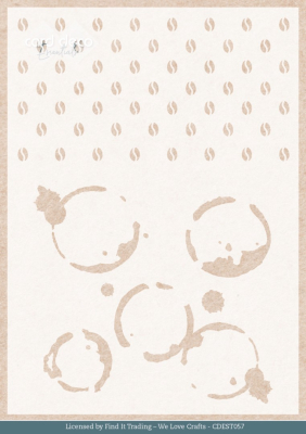 Coffee Spots, Schablone - Card Deco