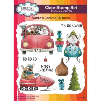 Santa's Coming To Town, Clearstamp - Creative Expressions