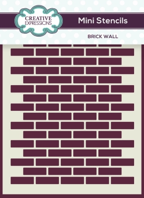 Brick Wall, Mini-Schablone - Creative Expressions