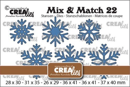 Mix&Match #22 Snowflakes, Stanze - Crealies