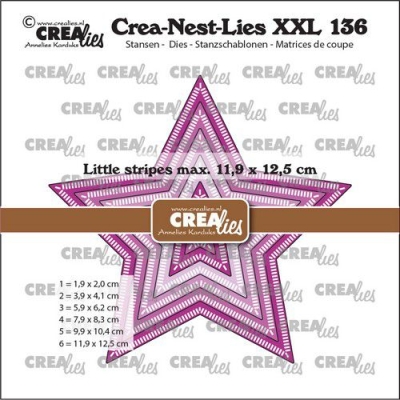 Crea-Nest-Lies XXL #136 Stars with small Stripes, Stanze - Crealies