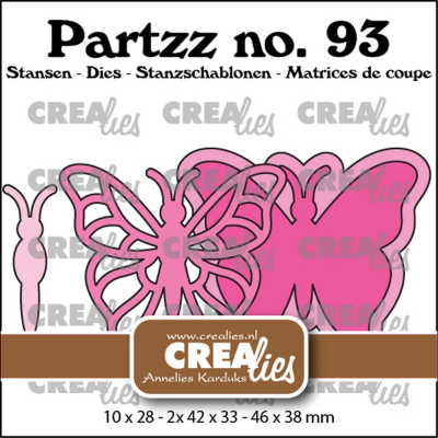 Partz #93 Butterfly Large, Stanze - Crealies