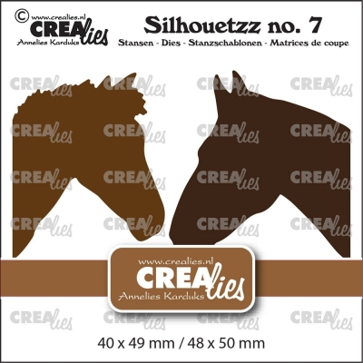 Silhouetzz Horse Heads, Stanze - Crealies