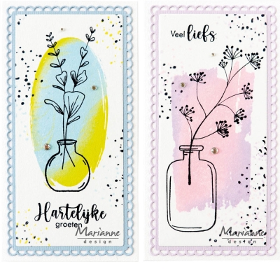 Silhouette Art Rectangle, Clearstamp - Marianne Design