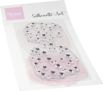 Silhouette Art Hearts, Clearstamp - Marianne Design