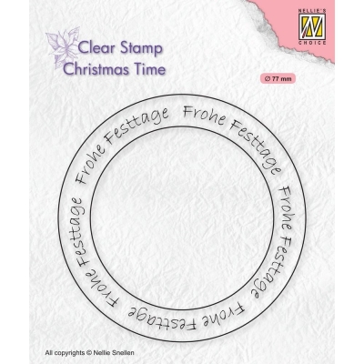 Frohe Festtage, Clearstamp - Nellie's Choice