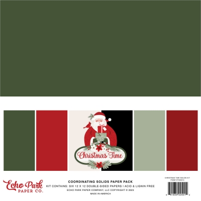 Christmas Time 12x12 Coordinating Solids - Echo Park