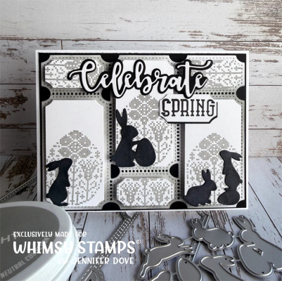Preview: Cross Stich Spring, Clearstamps - Whimsy Stamps