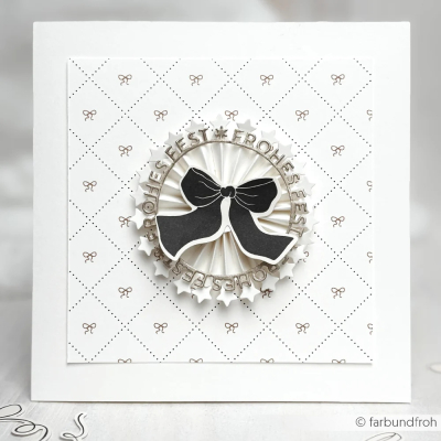 Frohes Fest Typo Kreis, Stanze - Alexandra Renke